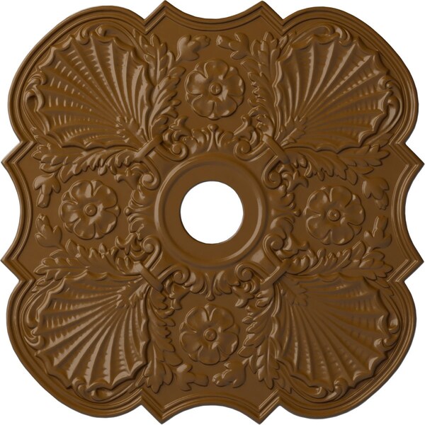 Ekena Millwork Flower Ceiling Medallion (Fits Canopies up to 6 1/4"), 29"OD x 3 5/8"ID x 1 3/8"P, Smokey Topaz CM29FWSTF - main